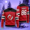 NHL NEW JERSEY DEVILS JACK HUGHES Wool Sweater Best Gift Product Photo 1