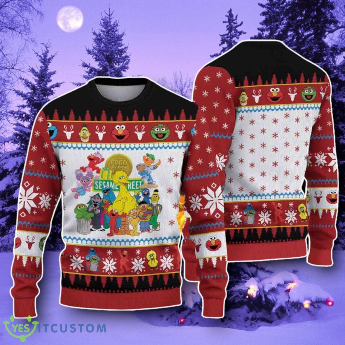 Sesame Street Christmas Limited Ugly Sweater Best Gift 3 Sesame Street Christmas Limited Ugly Sweater Best Gift Product Photo 1