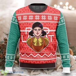 Squid Game Red Light Green Light Doll Ugly Christmas Sweater Best Gift Product Photo 1