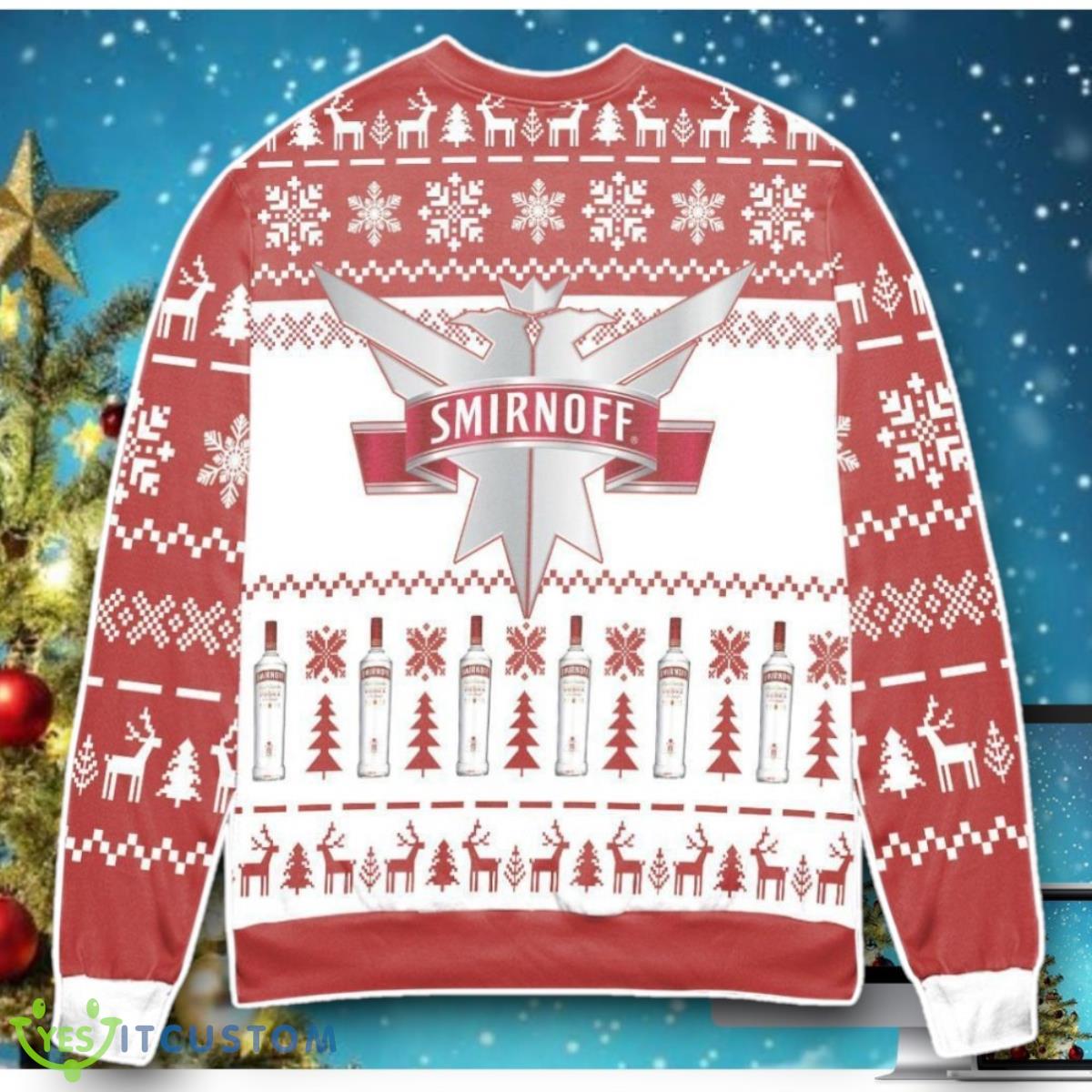 Vodka Smirnoff Red Label Logo Ugly Christmas Sweater Impressive Gift 6 Vodka Smirnoff Red Label Logo Ugly Christmas Sweater Impressive Gift Product Photo 2