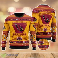 Arizona Cardinals Football Team Logo Custom Name Sport Team Gift Ugly Christmas Sweater Product Photo 2