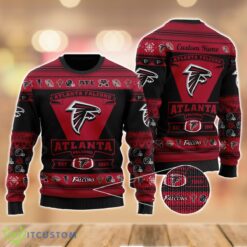 Atlanta Falcons Football Team Logo Custom Name Sport Team Gift Ugly Christmas Sweater Product Photo 2