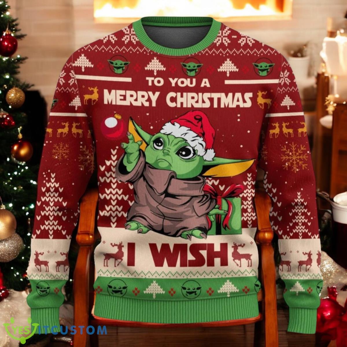 Baby Yoda 3D Ugly Christmas Sweater Xmas Holiday Gift For Men And Women Cute Yoda Sweater The Grogu Holiday 2 Baby Yoda 3D Ugly Christmas Sweater Xmas Holiday Gift For Men And Women Cute Yoda Sweater The Grogu Holiday Product Photo 1