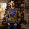 Baltimore Ravens Football Team Logo Custom Name Sport Team Gift Ugly Christmas Sweater Product Photo 1