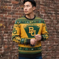 Baylor Bears Football Team Logo Custom Name Sport Team Gift Ugly Christmas Sweater Product Photo 1