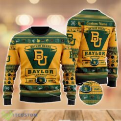 Baylor Bears Football Team Logo Custom Name Sport Team Gift Ugly Christmas Sweater Product Photo 2