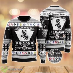 Chicago White Sox Football Team Logo Custom Name Sport Team Gift Ugly Christmas Sweater Product Photo 2
