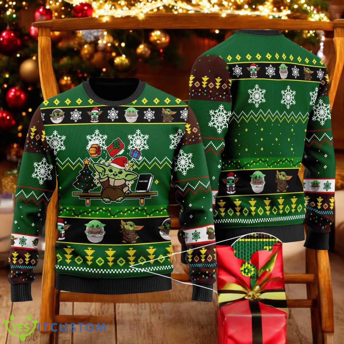 Christmas Baby Yoda 3D Ugly Christmas Sweater Xmas Holiday Gift For Men And Women 2 Christmas Baby Yoda 3D Ugly Christmas Sweater Xmas Holiday Gift For Men And Women Product Photo 1