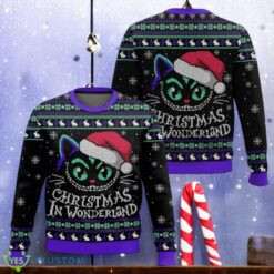 Christmas Cheshire Cat 3D Ugly Christmas Sweater Xmas Holiday Gift For Men And Women Santa Cat Xmas Sweater Product Photo 1
