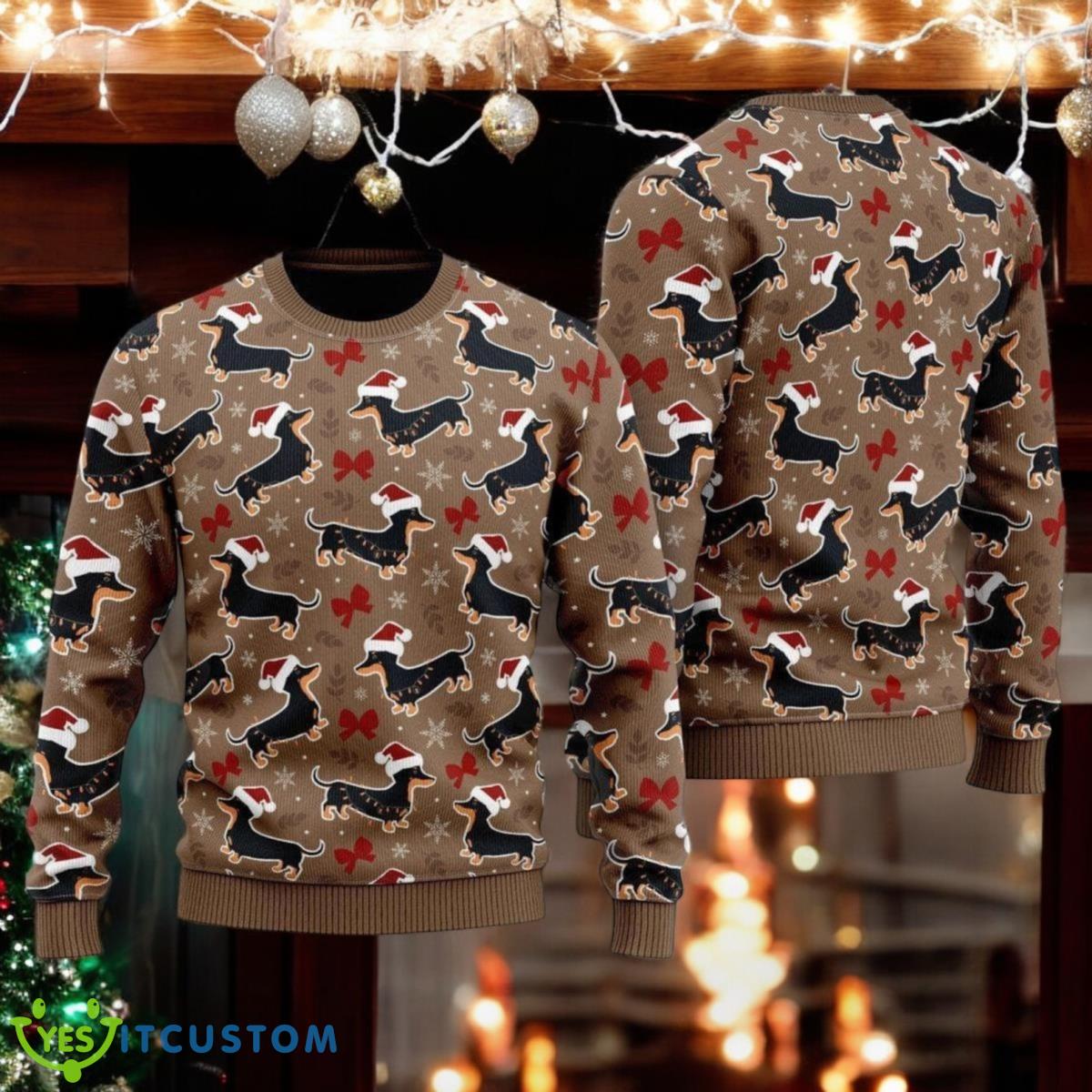 Christmas Dachshund 3D Ugly Christmas Sweater Xmas Holiday Gift For Men And Women Santa Dachshund Xmas Lights Sweater 2 Christmas Dachshund 3D Ugly Christmas Sweater Xmas Holiday Gift For Men And Women Santa Dachshund Xmas Lights Sweater Product Photo 1