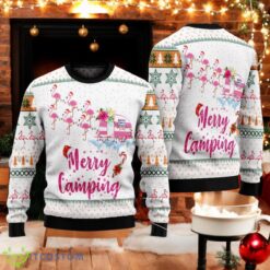 Christmas Flamingos 3D Ugly Christmas Sweater Xmas Holiday Gift For Men And Women Merry Camping Holiday Sweater Product Photo 1