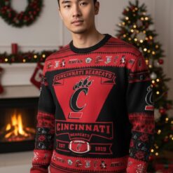 Cincinnati Bearcats Football Team Logo Sport Team Gift Ugly Christmas Sweater Product Photo 1