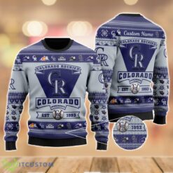 Colorado Rockies Football Team Logo Custom Name Sport Team Gift Ugly Christmas Sweater Product Photo 2