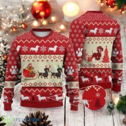 Dachshund Dog 3D Ugly Christmas Sweater Xmas Holiday Gift For Men And Women Santa Hat Wiener Dog Holiday Sweater Product Photo 1