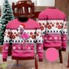 Flamingo Ugly Christmas Sweater Xmas Holiday Gift For Men And Women Santa Hat Flamingo Holiday Sweater Product Photo 1