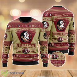 Florida State Seminoles Football Team Logo Sport Team Gift Ugly Christmas Sweater Product Photo 1