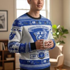 Georgia State Panthers Football Team Logo Sport Team Gift Ugly Christmas Sweater Product Photo 1