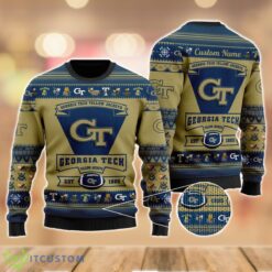 Georgia Tech Yellow Jackets Football Team Logo Sport Team Gift Ugly Christmas Sweater Product Photo 2