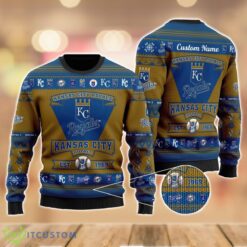 Kansas City Royals Football Team Logo Custom Name Sport Team Gift Ugly Christmas Sweater 3 Kansas City Royals Football Team Logo Custom Name Sport Team Gift Ugly Christmas Sweater Product Photo 2