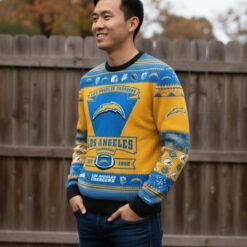 Los Angeles Chargers Football Team Logo Sport Team Gift Ugly Christmas Sweater Product Photo 1