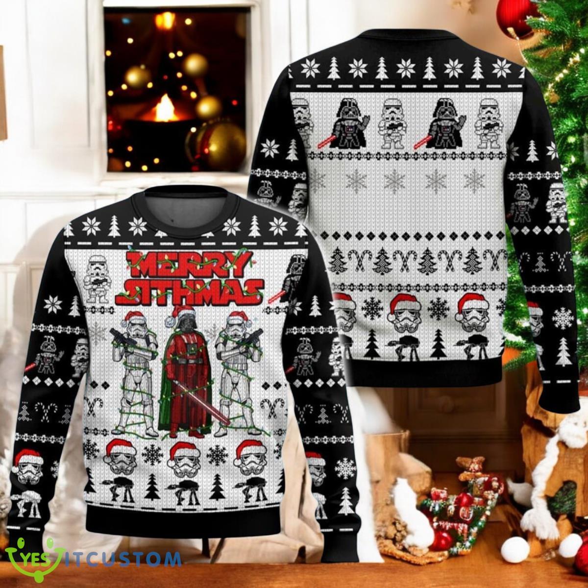 Merry Sithmas 3D Ugly Christmas Sweater Xmas Holiday Gift For Men And Women Darth Vader Stormtrooper Christmas Lights Sweater 2 Merry Sithmas 3D Ugly Christmas Sweater Xmas Holiday Gift For Men And Women Darth Vader Stormtrooper Christmas Lights Sweater Product Photo 1