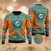 Miami Dolphins Football Team Logo Custom Name Sport Team Gift Ugly Christmas Sweater Product Photo 1