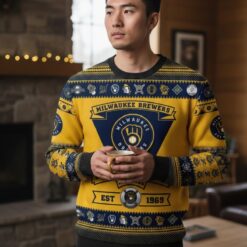 Michigan Wolverines Football Team Logo Sport Team Gift Ugly Christmas Sweater Product Photo 2
