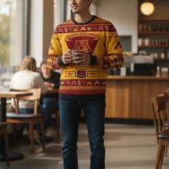 Minnesota Golden Gophers Football Team Logo Sport Team Gift Ugly Christmas Sweater Product Photo 2
