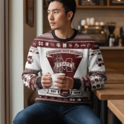 Mississippi State Bulldogs Football Team Logo Sport Team Gift Ugly Christmas Sweater Product Photo 2