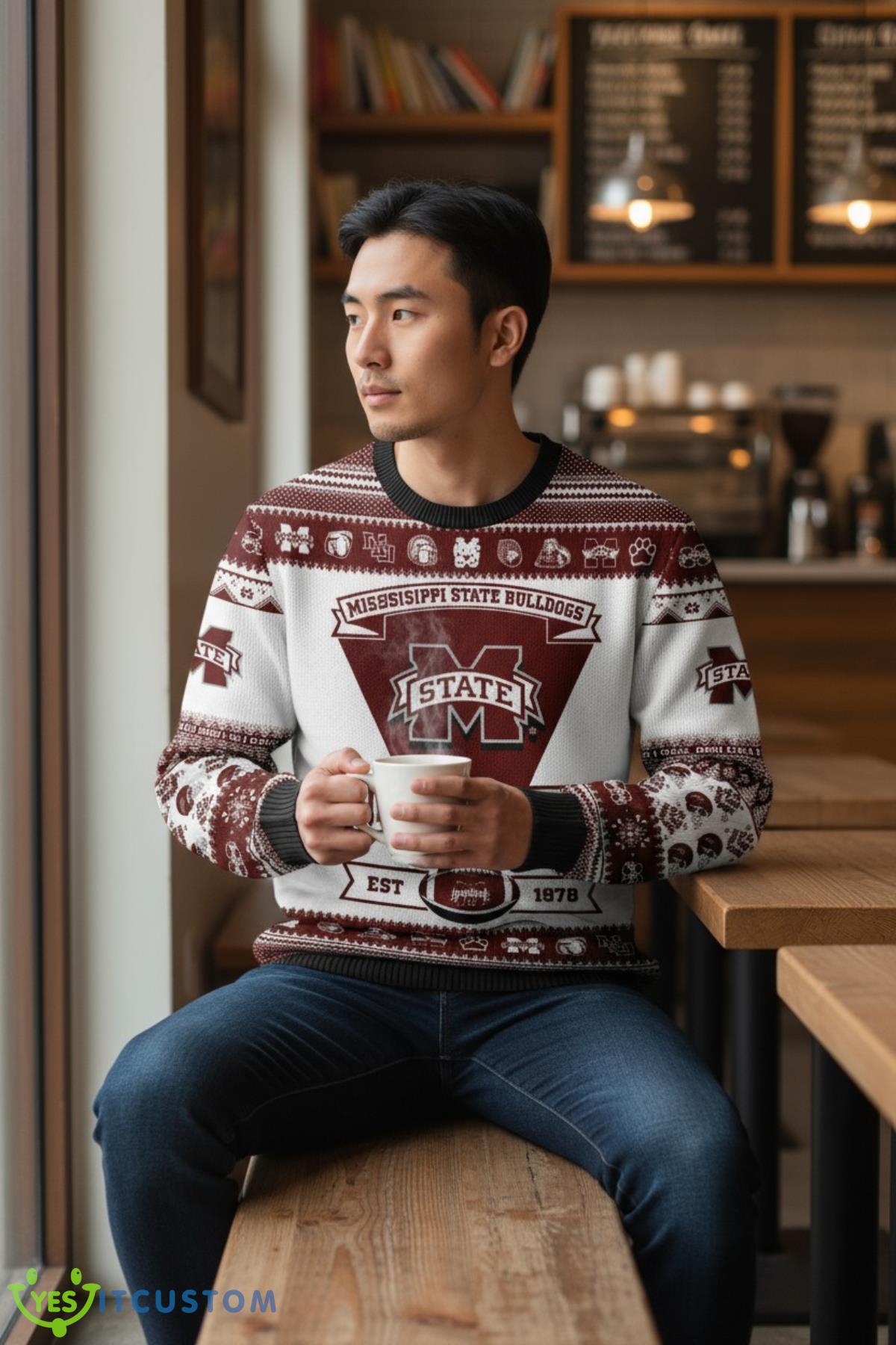 Mississippi State Bulldogs Football Team Logo Sport Team Gift Ugly Christmas Sweater 4 Mississippi State Bulldogs Football Team Logo Sport Team Gift Ugly Christmas Sweater Product Photo 2