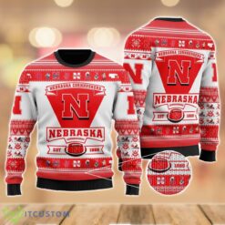 Nebraska Cornhuskers Football Team Logo Sport Team Gift Ugly Christmas Sweater Product Photo 2