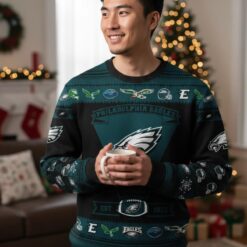Philadelphia Eagles Football Team Logo Sport Team Gift Ugly Christmas Sweater Product Photo 2