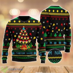 Pickleball Symbol Image Noel Pattern Personalized Gifts For Sport Lovers Ugly Christmas Sweater Product Photo 1