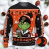 The Grinch Drink Coffee Cincinnati Bengals Ugly Christmas Sweater NFL Fans Sport Christmas Sweater Product Photo 1