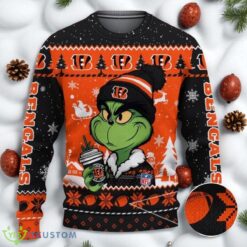 The Grinch Drink Coffee Cincinnati Bengals Ugly Christmas Sweater NFL Fans Sport Christmas Sweater Product Photo 1