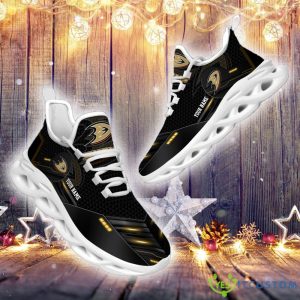 Anaheim Ducks NHL Sport Black Max Soul Shoes Custom Name Running Sneakers For Fans Gift - Anaheim Ducks- Personalized NHL Sport Black Max Soul Shoes_4
