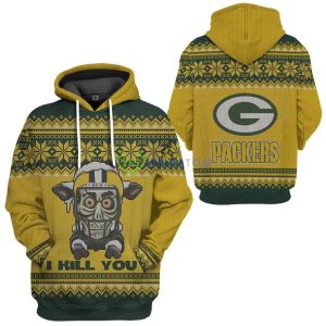 Gearhumans 3D Green Bay Packers Christmas 3D Pullover Hoodie 3 Gearhumans 3D Green Bay Packers Christmas 3D Pullover Hoodie Product Photo 2