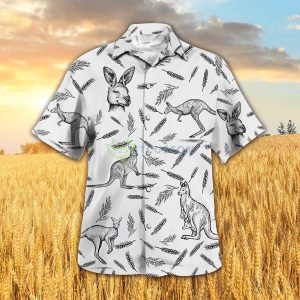 Kangaroo Pattern Hawaiian Shirt 4 Kangaroo Pattern Hawaiian Shirt Product Photo 2