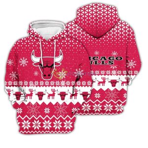 Chicago Bulls Sports 3D Pullover Hoodie Product Photo 1