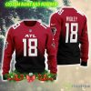 Atlanta Falcons NFL Ridley Festive Knitted Custom Number And Name Ugly Christmas Sweater Red - Atlanta Falcons NFL Ridley Festive Knitted Custom Number And Name Ugly Christmas Sweater Red