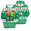 Boston Celtics Baby Groot And Grinch Best Friends 3D Pullover Hoodie Product Photo 1