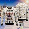 Cat Caffeine 3D All Over Printed Ugly Christmas Sweater Christmas Gift Product Photo 1