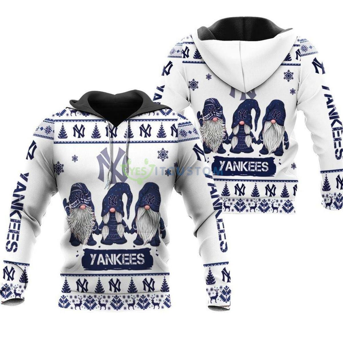 Christmas Gnomes New York Yankees Ugly 3D Pullover Hoodie 2 Christmas Gnomes New York Yankees Ugly 3D Pullover Hoodie Product Photo 1