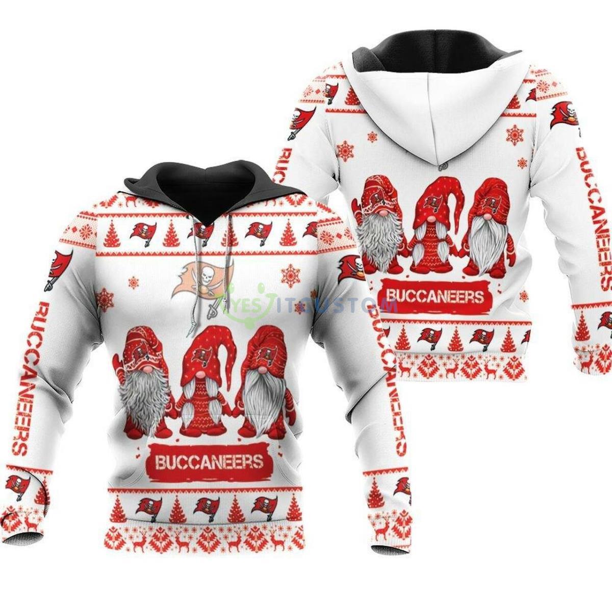 Christmas Gnomes Tampa Bay Buccaneers 3D Pullover Hoodie 2 Christmas Gnomes Tampa Bay Buccaneers 3D Pullover Hoodie Product Photo 1