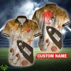 Cleveland Browns NFL Surfboard Logo Flip Flops Personalized Hawaiian Shirt - Cleveland Browns NFL Surfboard Logo Flip Flops Personalized Hawaiian Shirt