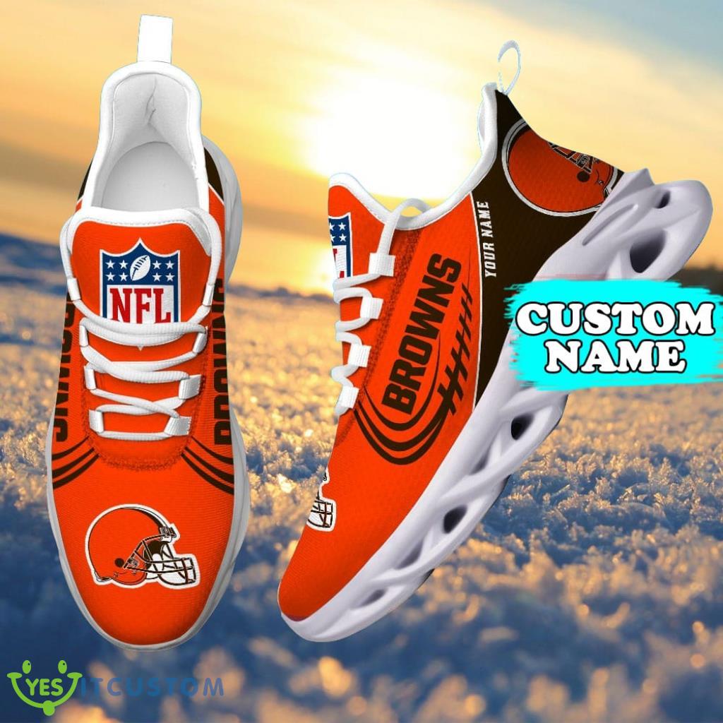 Cleveland Browns Personalized Max Soul Shoes Custom Name Gift For Big Fans 5 Cleveland Browns Personalized Max Soul Shoes Custom Name Gift For Big Fans Product Photo 1