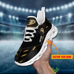 Anaheim Ducks NHL Sport Black Max Soul Shoes Custom Name Running Sneakers For Fans Gift - Anaheim Ducks- Personalized NHL Sport Black Max Soul Shoes_2