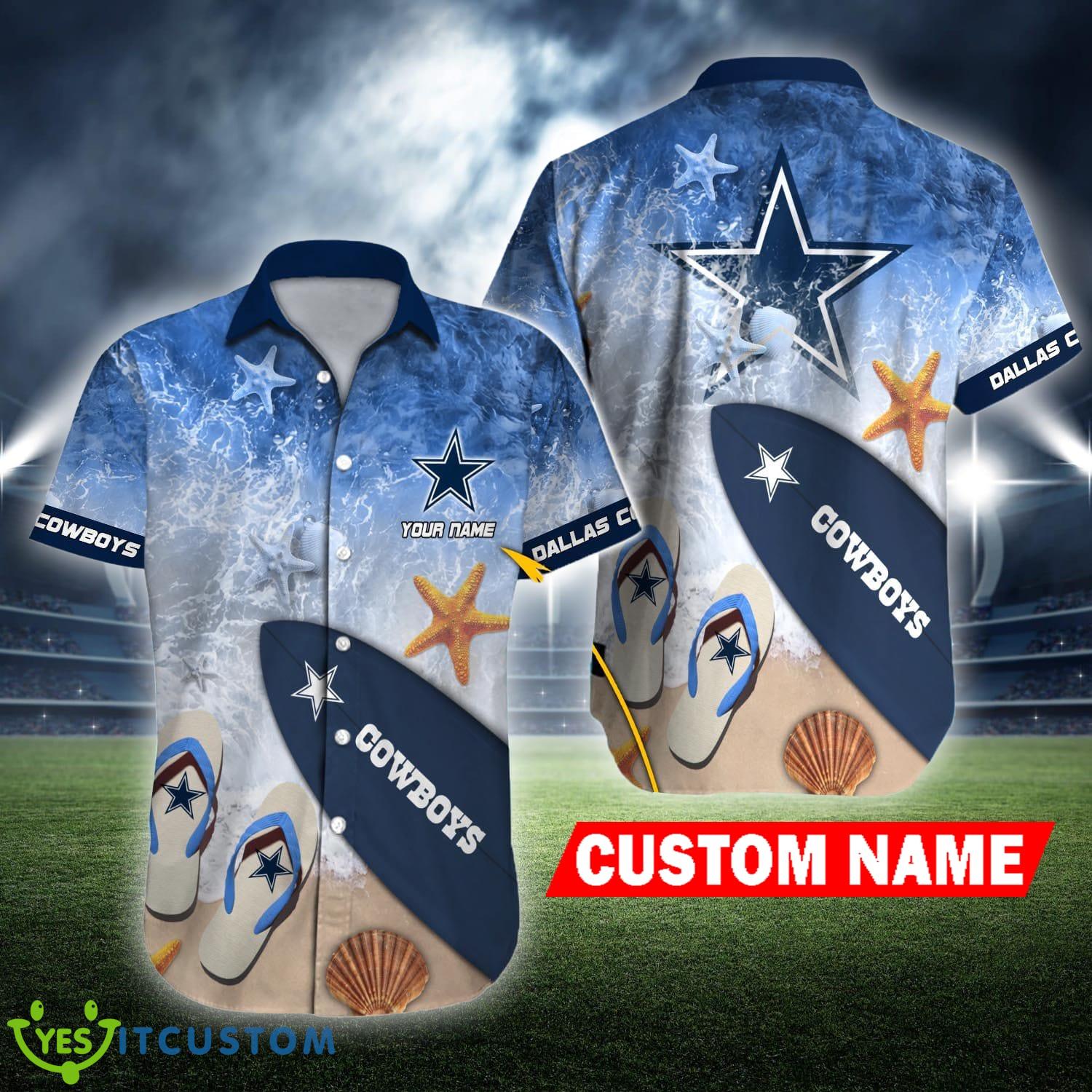 Dallas Cowboys NFL Surfboard Logo Flip Flops Personalized Hawaiian Shirt 2 Dallas Cowboys NFL Surfboard Logo Flip Flops Personalized Hawaiian Shirt - Dallas Cowboys NFL Surfboard Logo Flip Flops Personalized Hawaiian Shirt