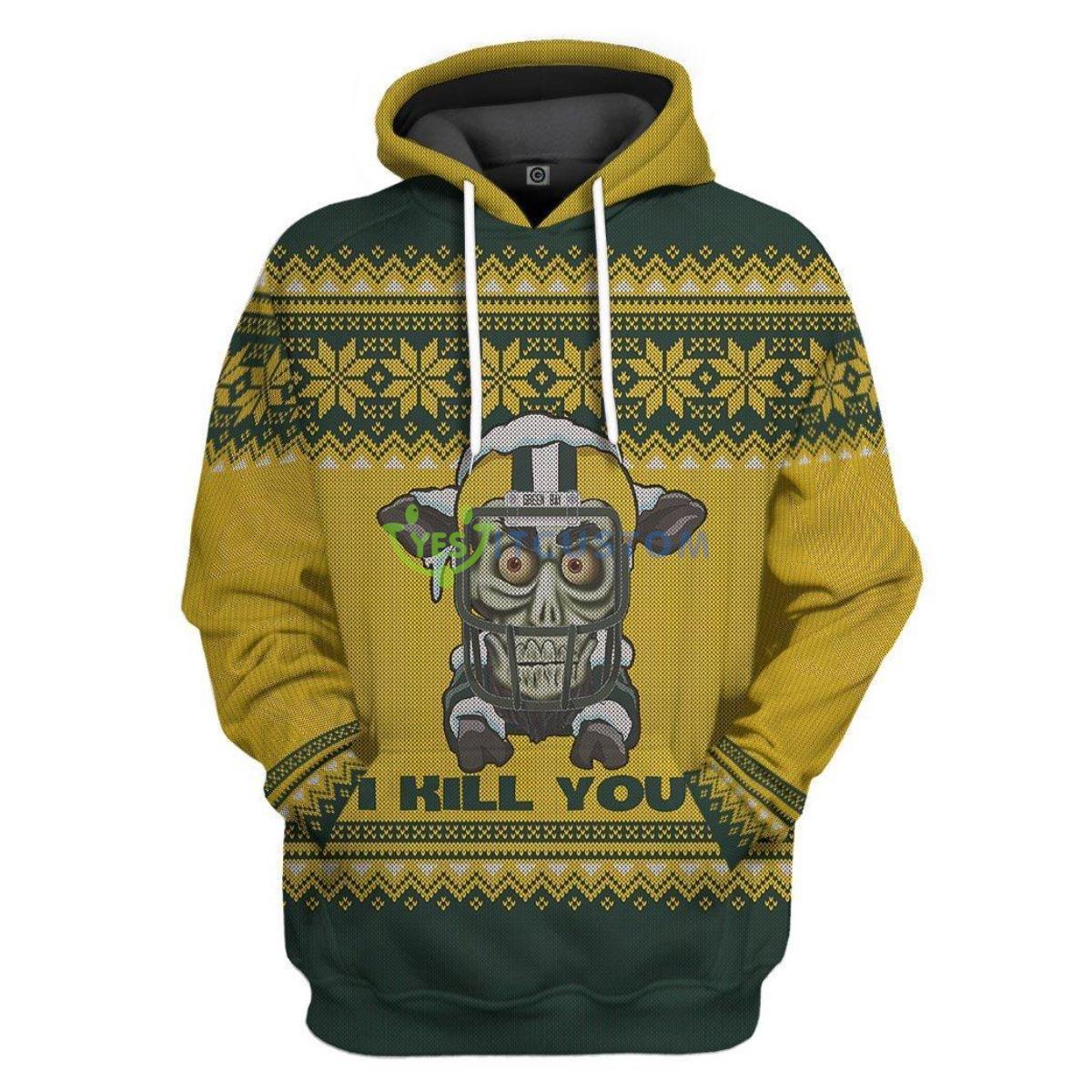 Gearhumans 3D Green Bay Packers Christmas 3D Pullover Hoodie 4 Gearhumans 3D Green Bay Packers Christmas 3D Pullover Hoodie Product Photo 1