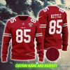 George Kittle 85 San Francisco 49ers NFL Season Knitted Custom Number And Name Ugly Christmas Sweater Red - George Kittle 85 San Francisco 49ers NFL Season Knitted Custom Number And Name Ugly Christmas Sweater Red